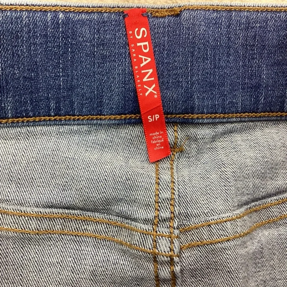 Spanx Distressed Denim Skirt Size Small